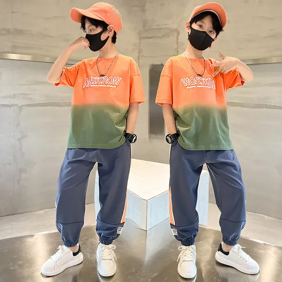 Áo đôi ngắn mùa hè dành cho bé trai mới hợp thời trang dành cho trẻ em áo đôi