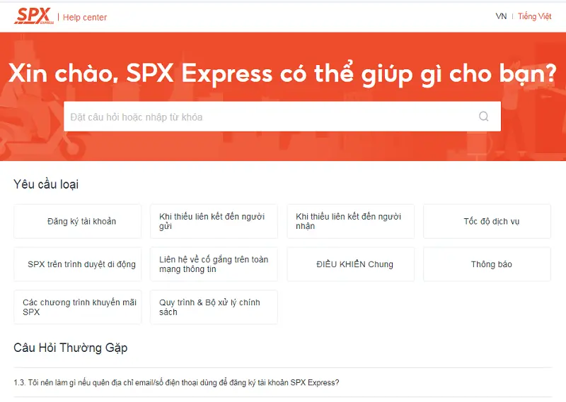 Spx express - Gửi tại điểm dịch vụ