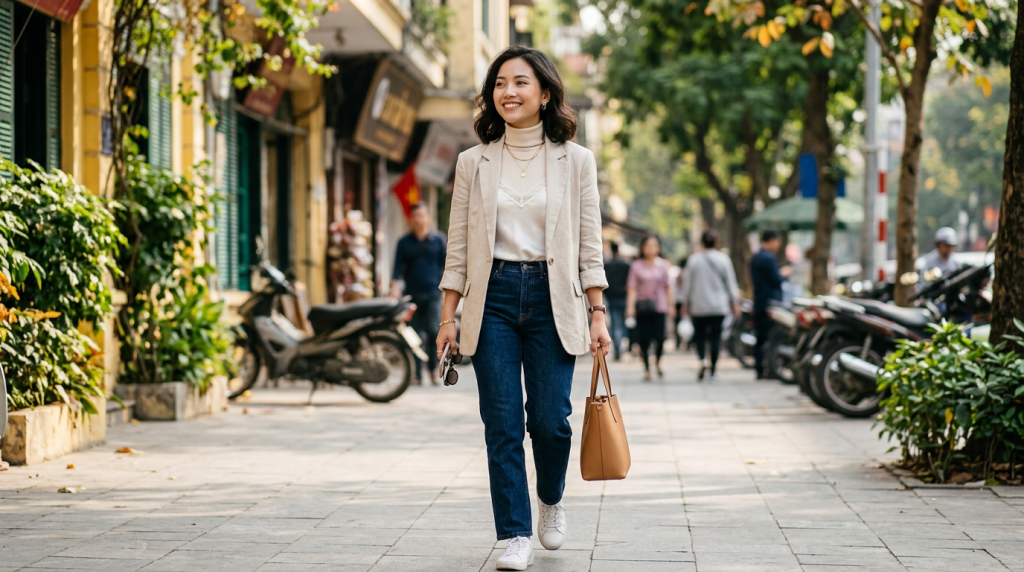 Cách layer áo 2 dây cực chất cho mùa hè và mùa thu