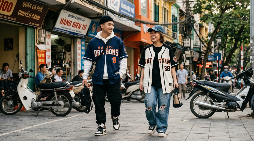 Phối đồ phong cách Streetwear cực chất với mẫu áo bóng chày (Jersey)