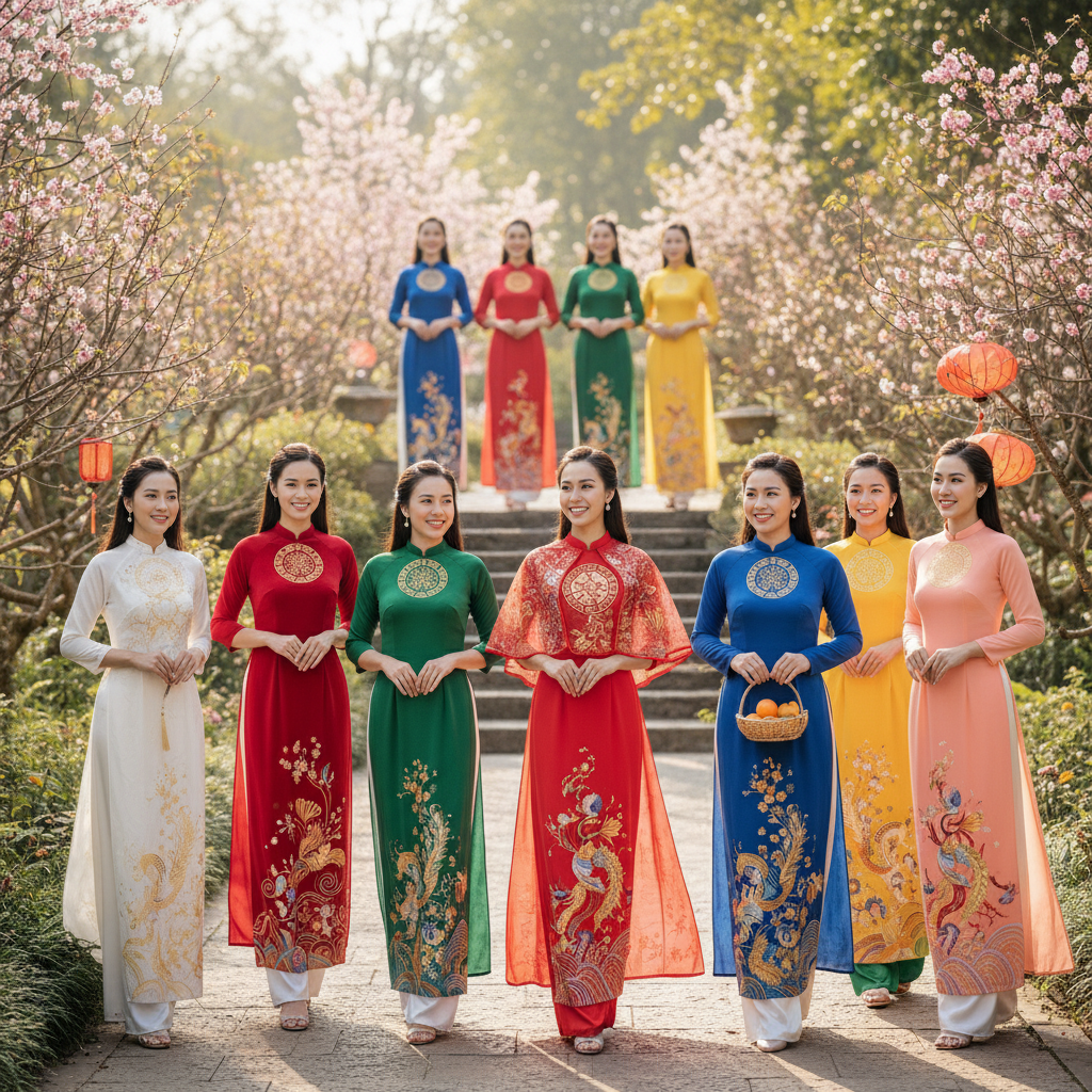 áo dài tết