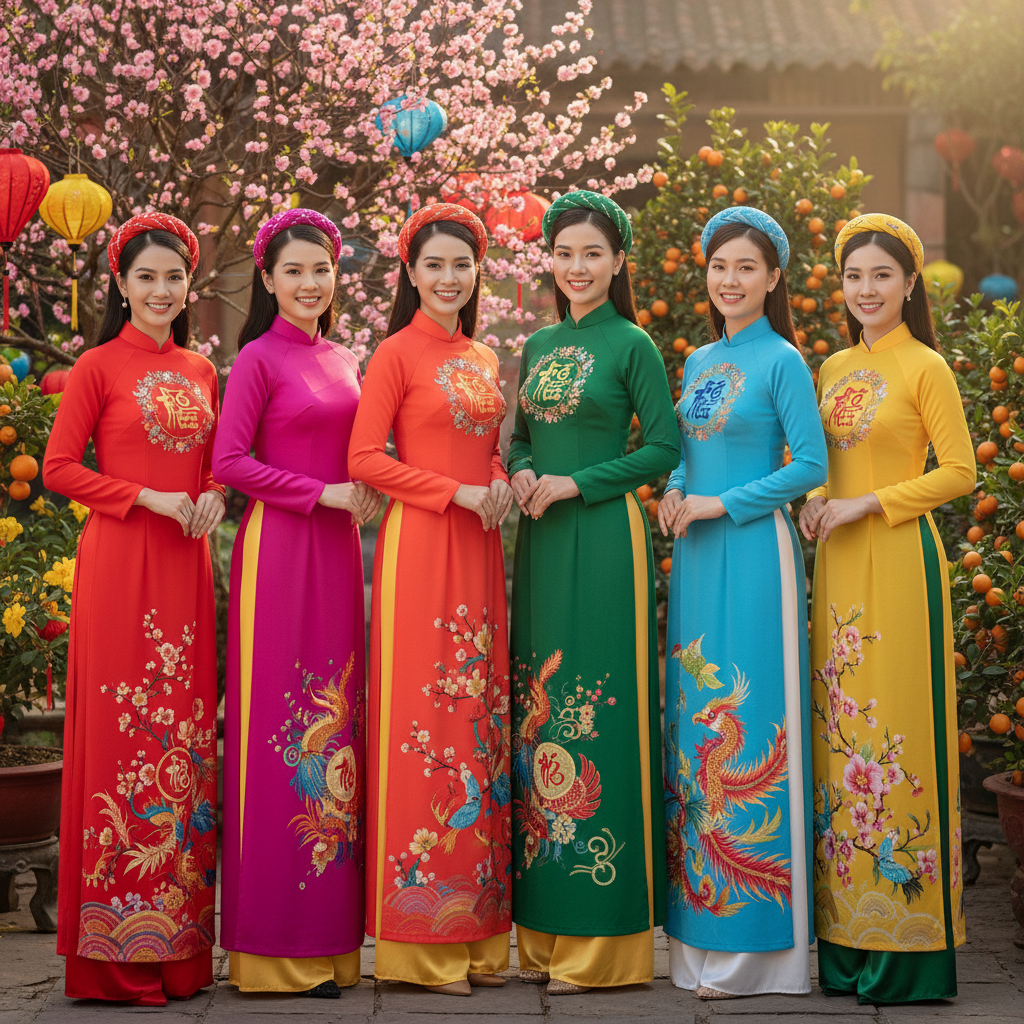 áo dài tết