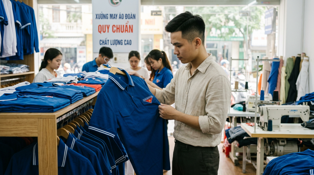 Mua áo đoàn thanh niên ở đâu chất lượng, đúng quy chuẩn?