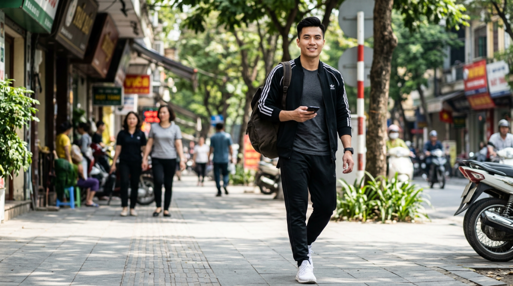 Phối đồ thể thao năng động với các dòng áo khoác adidas nam