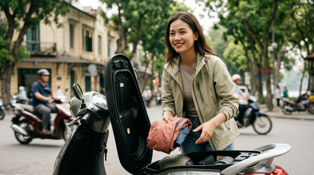 Tại sao mọi cô nàng nên có một chiếc áo khoác gió trong cốp xe?