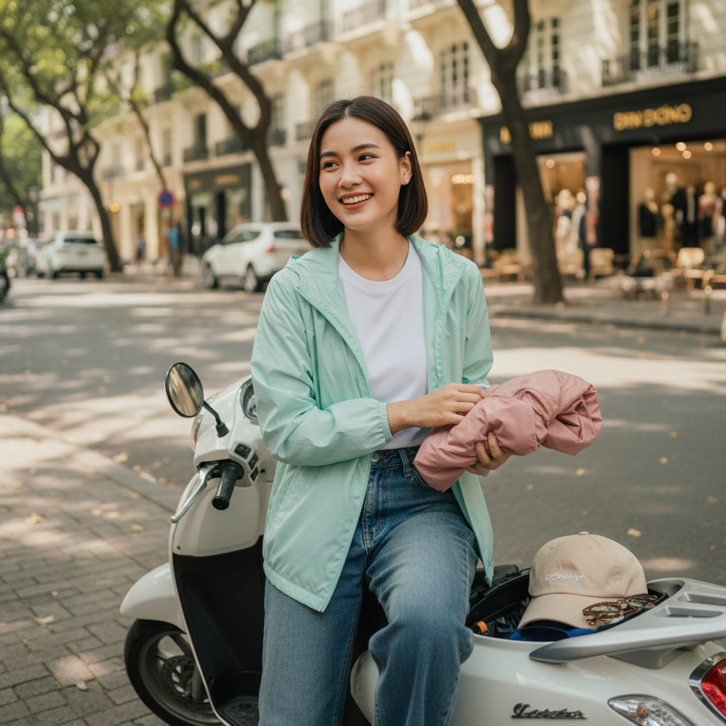 Tại sao mọi cô nàng nên có một chiếc áo khoác gió trong cốp xe?