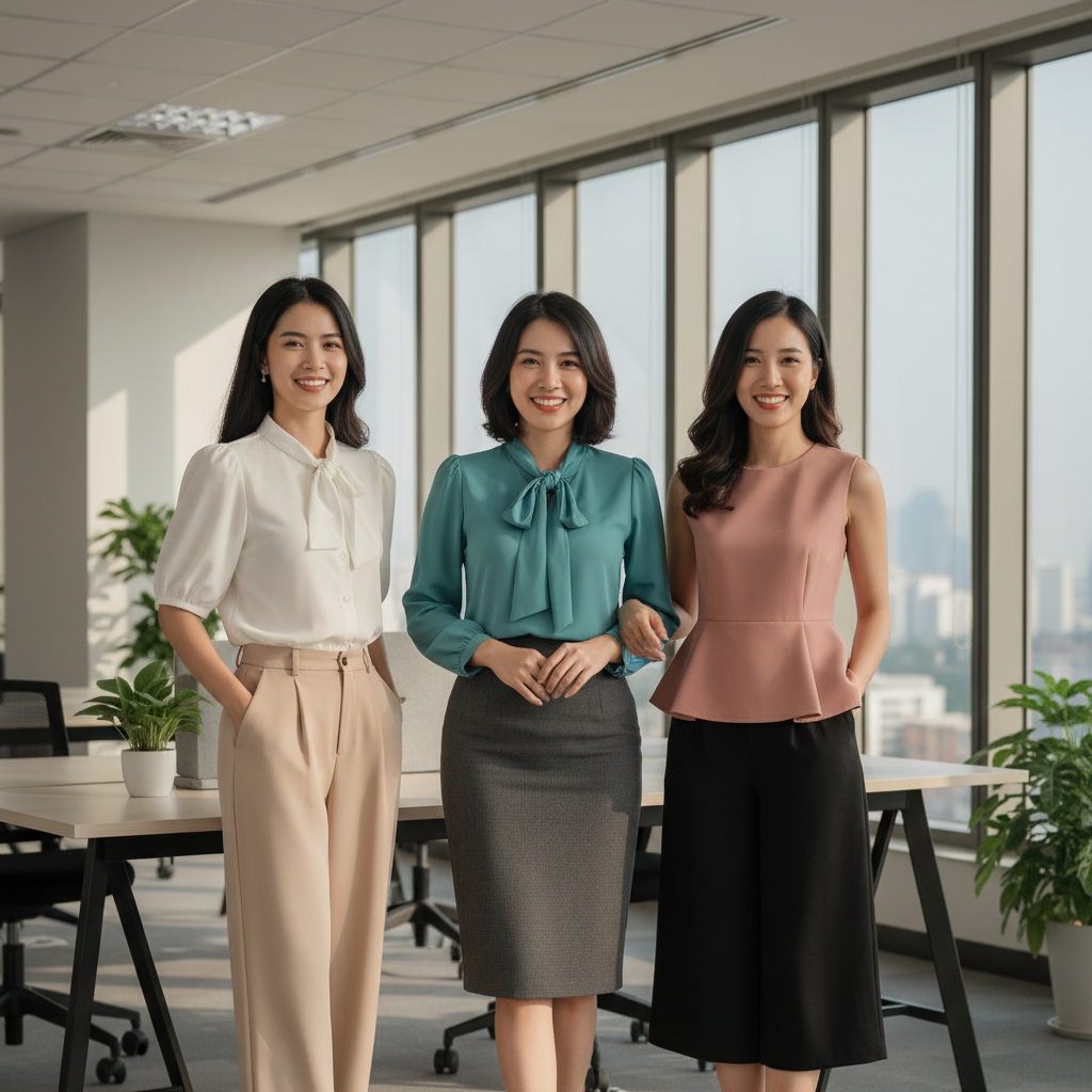 áo kiểu nữ mặc đi làm