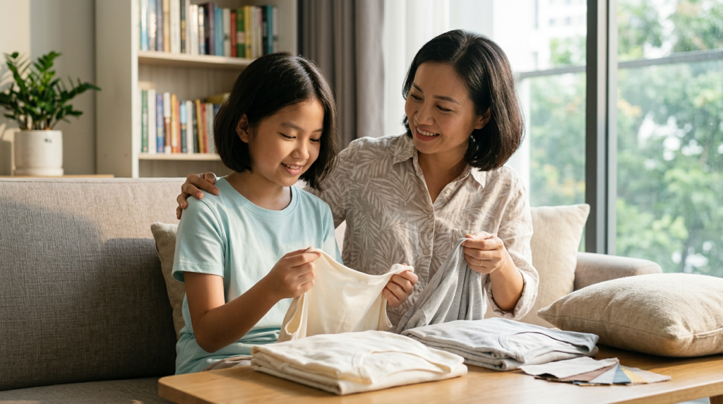 Áo lá cho bé gái dậy thì: Chọn chất liệu gì để thoải mái nhất?