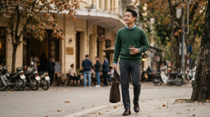 Ưu điểm vượt trội của áo len cotton nam trong thời tiết thu đông