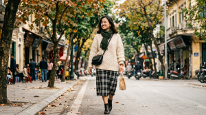 Cách phối áo len nữ vừa ấm áp vừa thời trang trong mùa đông