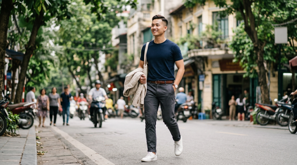 Áo phông nam trơn: Item đa năng cho mọi phong cách hàng ngày