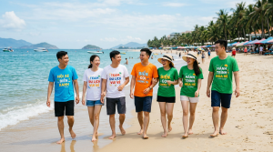 Áo phông nhóm đi biển: Những thiết kế hài hước và ý nghĩa