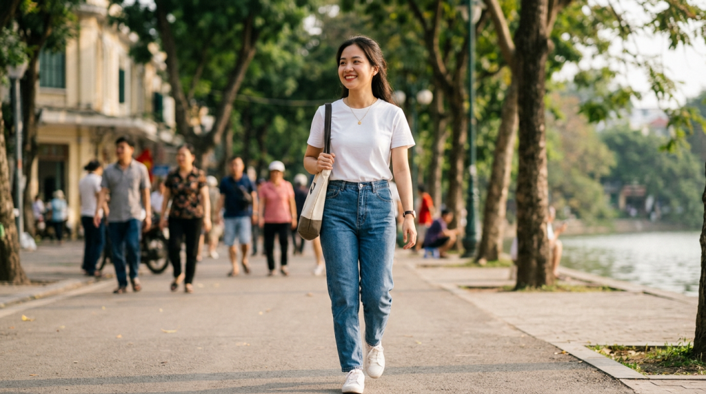 Áo phông nữ cotton: Sự thoải mái tối đa cho ngày dài năng động