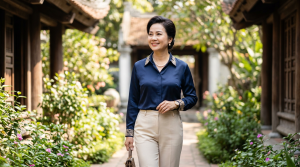 Những mẫu áo sơ mi nữ trung niên sang trọng và quý phái