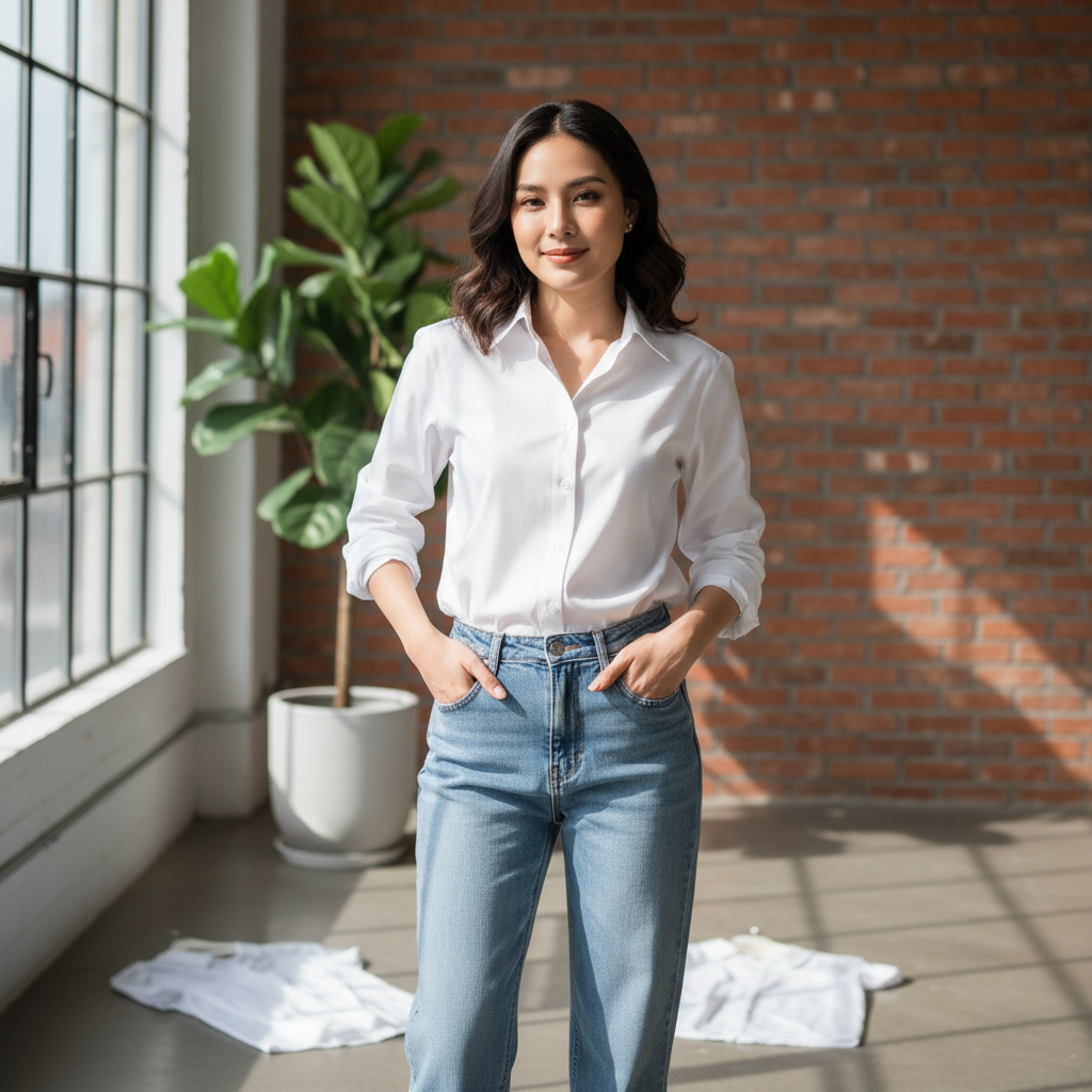 áo sơ mi trắng nữ