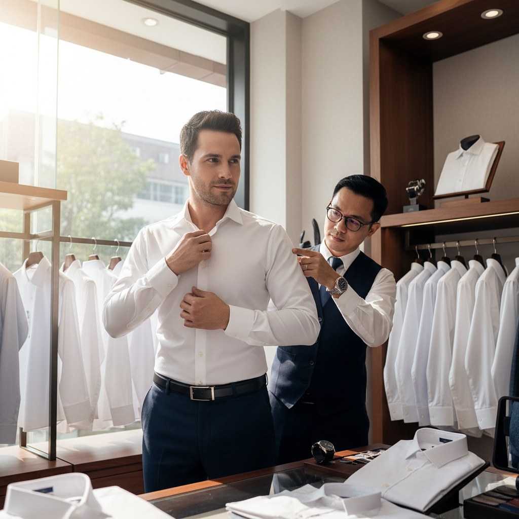 áo sơ mi trắng tay