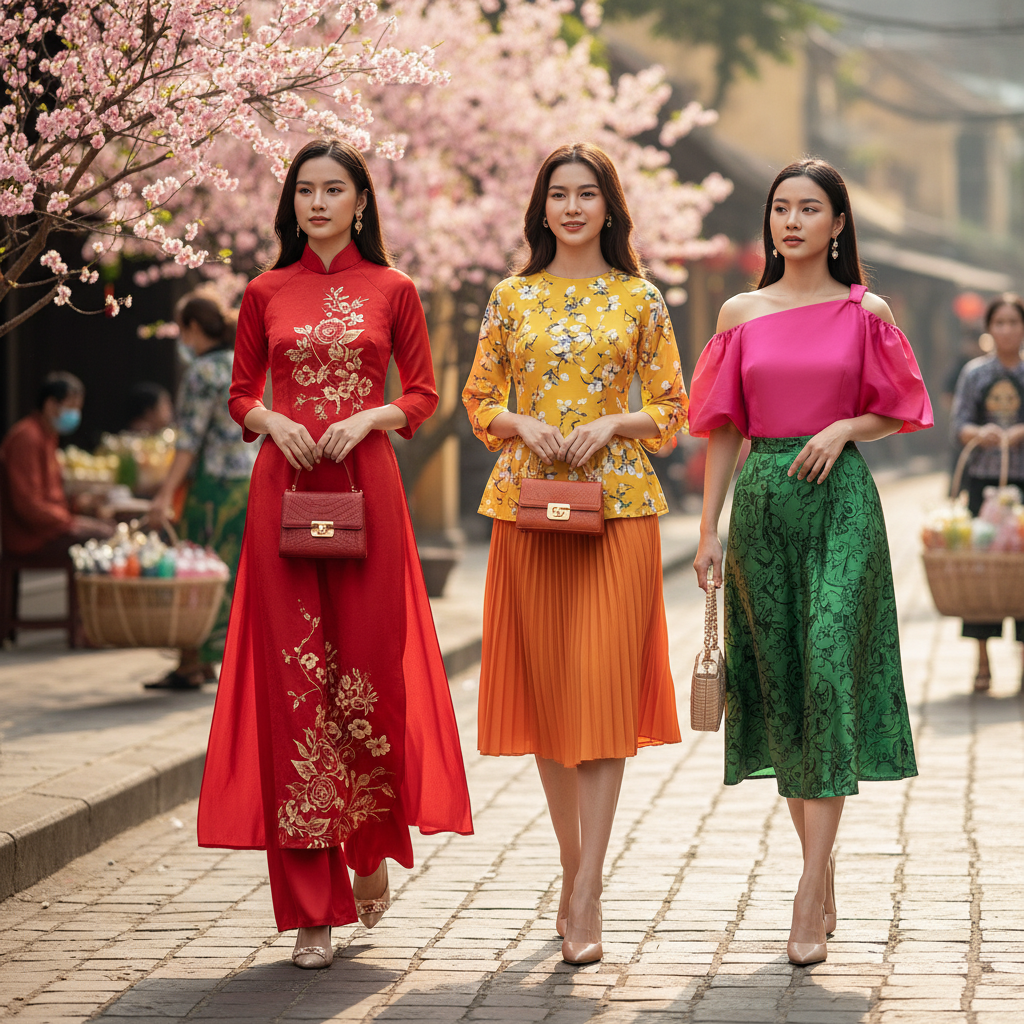 Xu hướng áo tết năm nay: Những gam màu mang lại may mắn