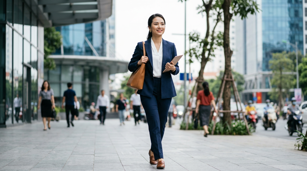 Top 10 bộ quần áo vest công sở nữ quyền lực nhất 2026
