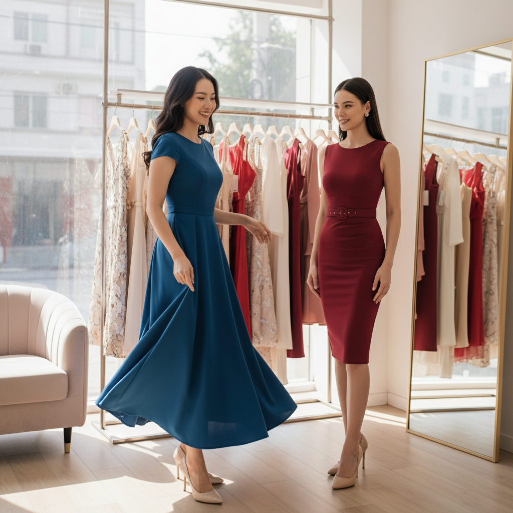 cách chọn đầm phù hợp dáng người