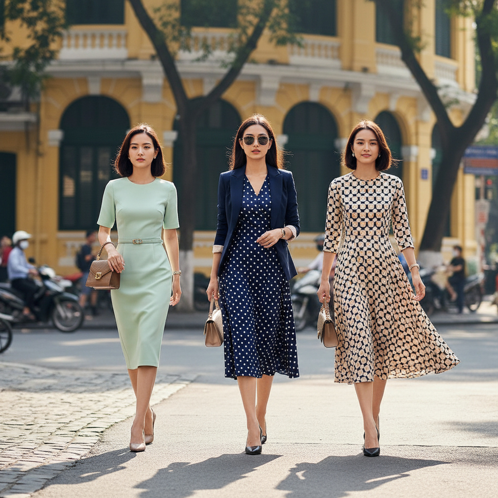 đầm công sở đẹp hà nội