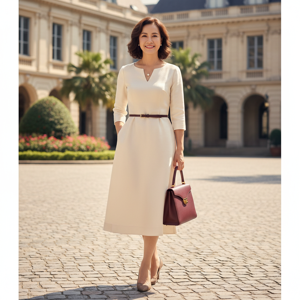 đầm công sở tuổi trung niên