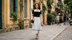 Sự kết hợp kinh điển: Những mẫu đầm đen phối trắng không bao giờ lỗi mốt