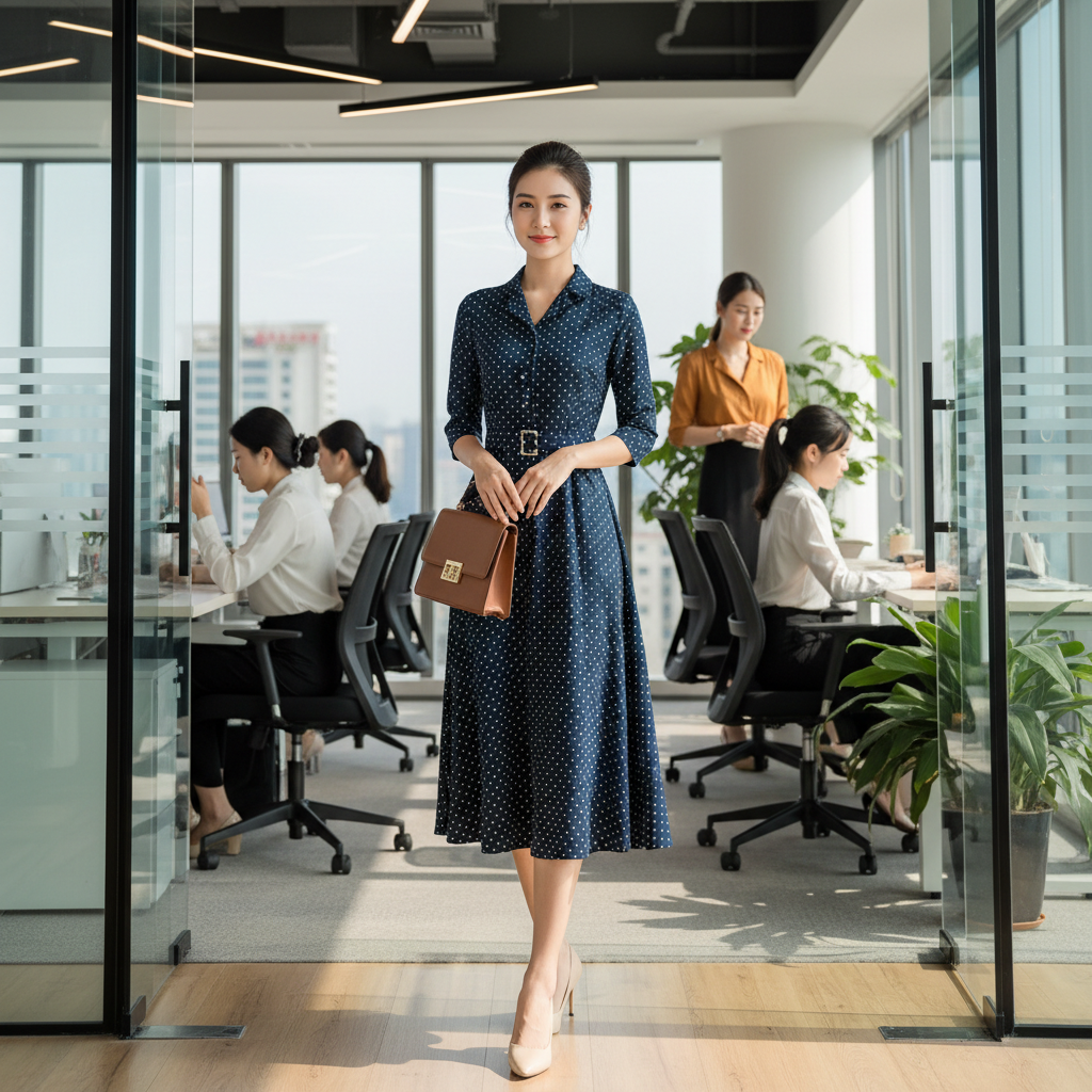 đầm midi công sở đẹp