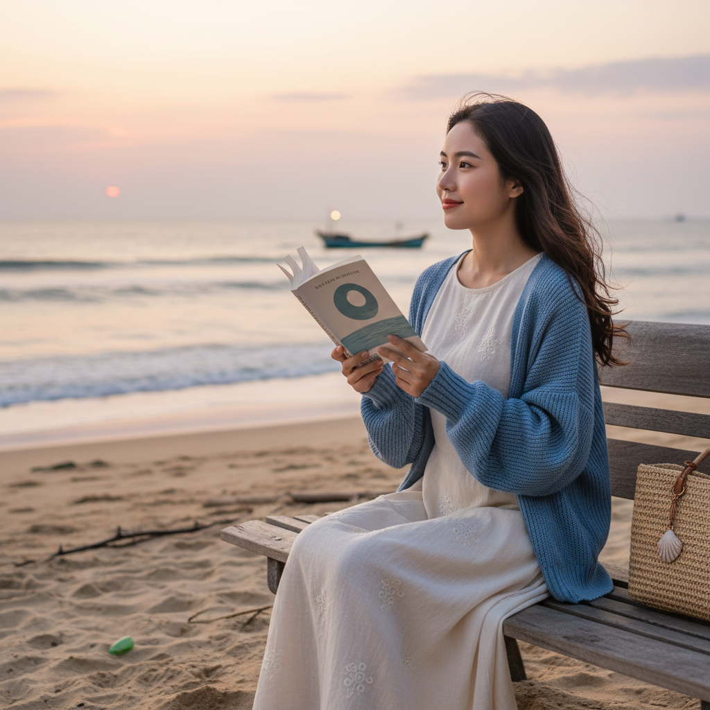 đêm bên bờ biển