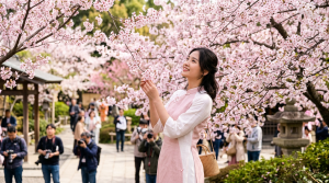 Tìm hiểu về vẻ đẹp mong manh của loài hoa momo sakura Nhật Bản