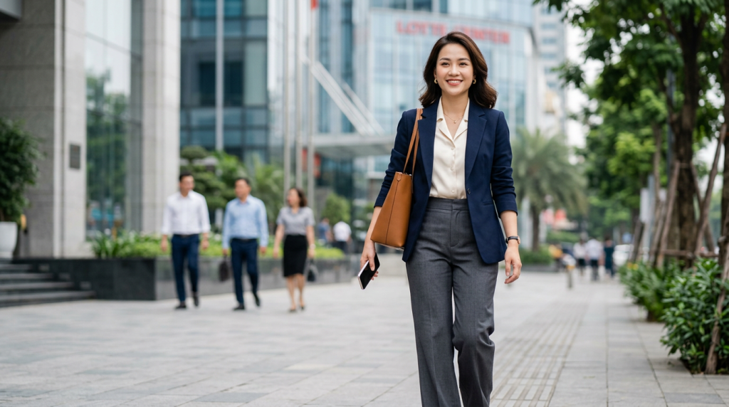 Cách phối quần áo nữ công sở thanh lịch và chuyên nghiệp