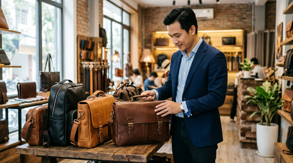 Cách chọn túi da nam bền đẹp, phù hợp với phong cách quý ông
