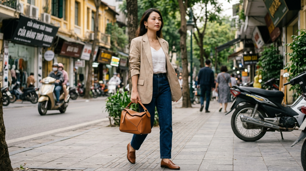 Túi loewe Puzzle: Tuyệt tác hình học trong ngành da giày