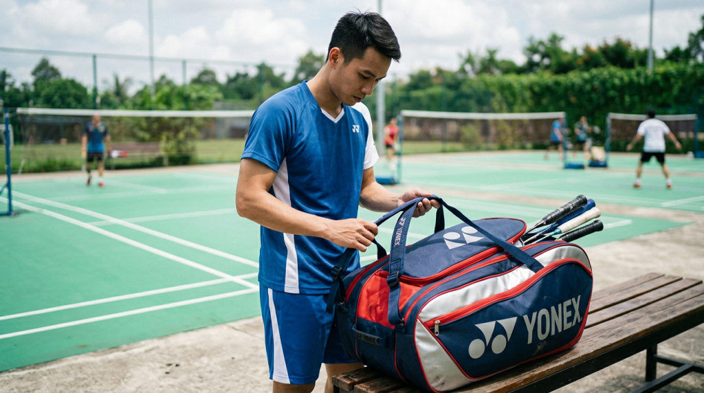 Review túi yonex đựng vợt cầu lông chuyên nghiệp cho vận động viên