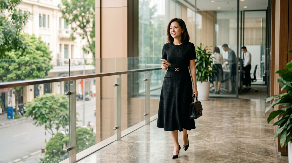 Đầu tư váy đầm công sở hàng hiệu: Đẳng cấp của phái đẹp