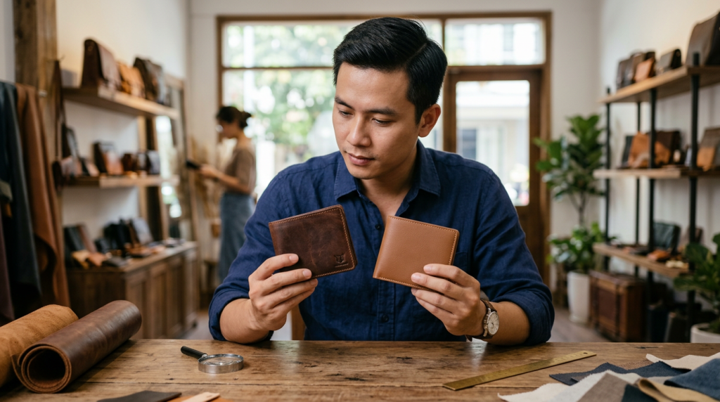 Cách phân biệt ví da thật và giả da đơn giản cho người mới