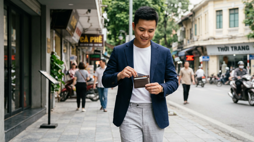 Xu hướng ví đựng thẻ (Card holder) tối giản lên ngôi
